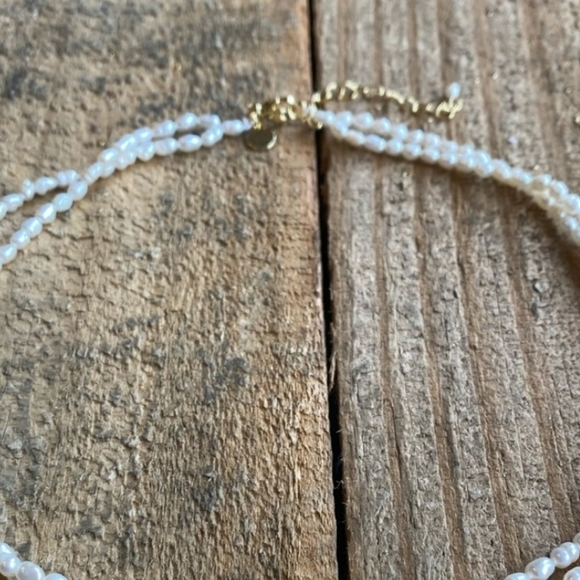 Double Strand Freshwater Pearl Necklace - Picture 4 of 4